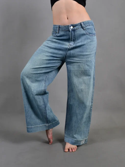 Jean Mujer Chic Estilo Wide Leg - Imagen 4