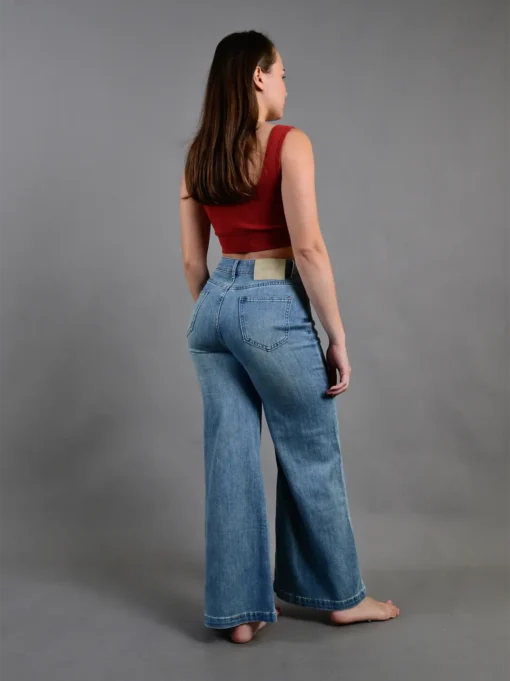 Jeans Mujer Wide Leg Function de Algodón - Imagen 2