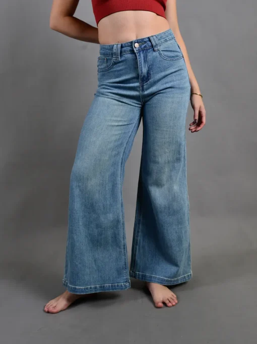 Jeans Mujer Wide Leg Function de Algodón - Imagen 4