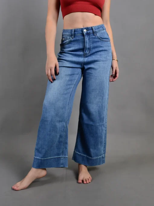 Jeans Mujer Wide Leg Gery de Algodón - Imagen 3