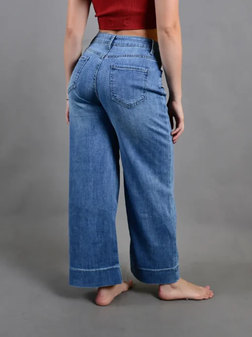 Jeans Mujer Wide Leg Gery de Algodón - Imagen 4