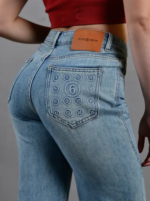 Jean Selma | Pantalón Recto Bolsillo Detalle - Imagen 5