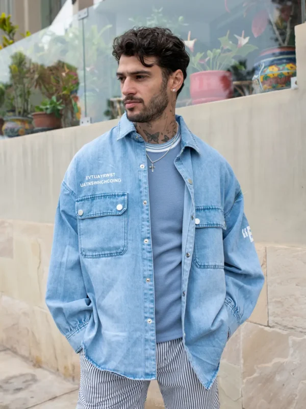 Camisa Jean Hombre BWE 4ESSEN: Estilo y Confort Duradero